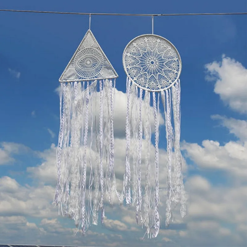 Металлический Ловец снов луна треугольник квадратный обруч для DIY Хранитель