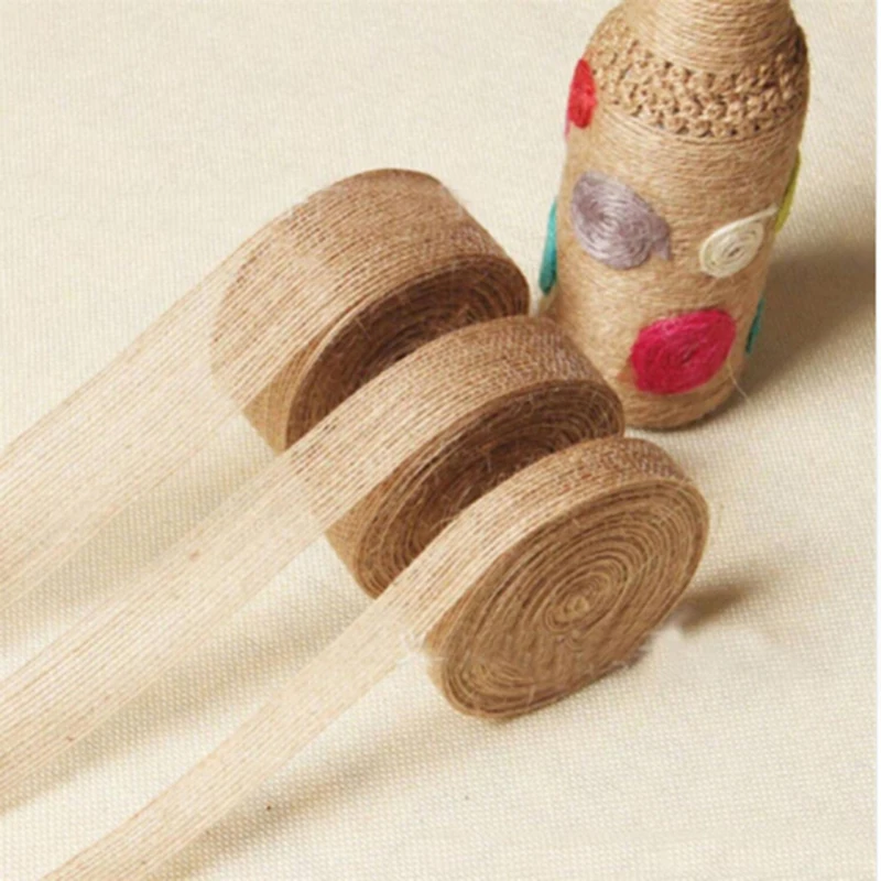 Новое поступление 10 м/рулон льняная лента натуральная винтажная сделай сам