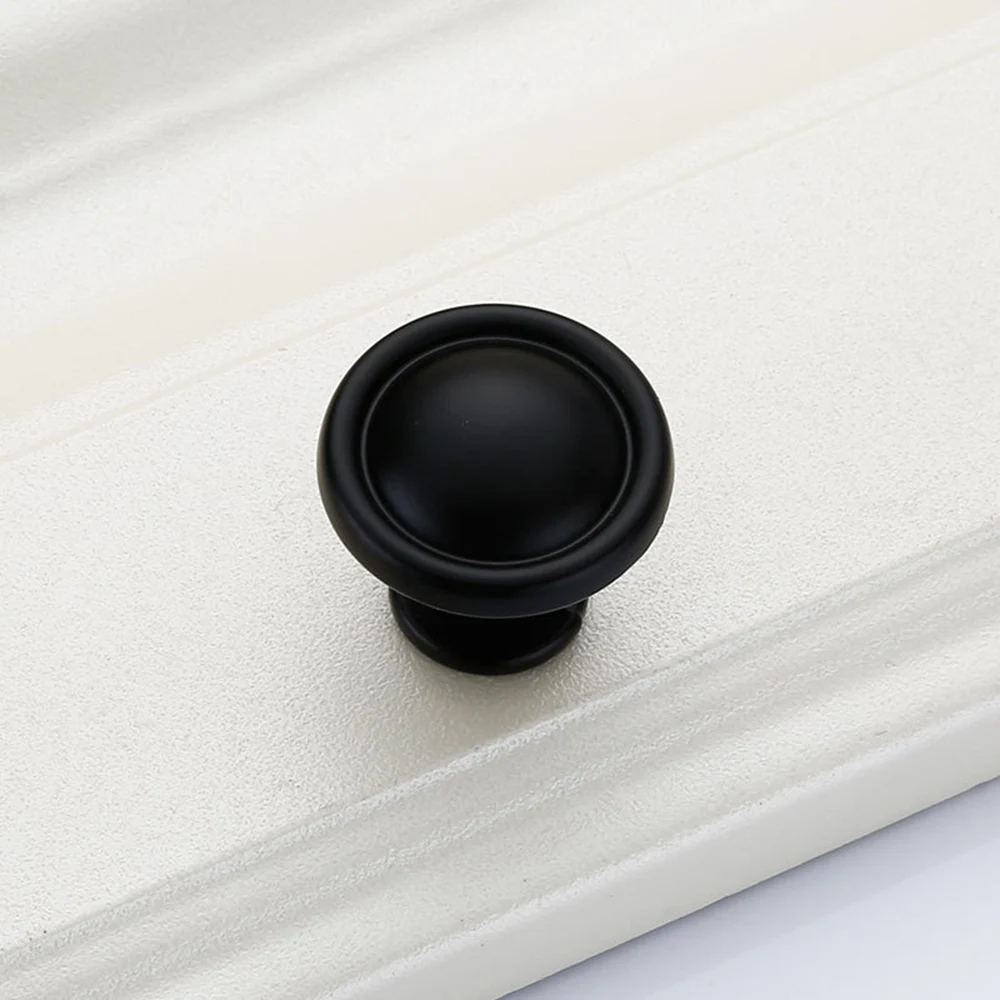 Плоская черная ручка для шкафа с одним отверстием выдвижного ящика защитой от