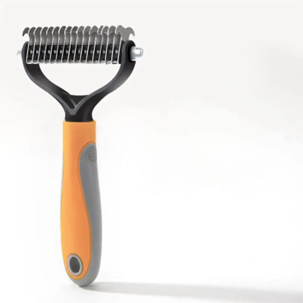 Расческа для ухода за волосами собак и кошек двухсторонняя распутывающая