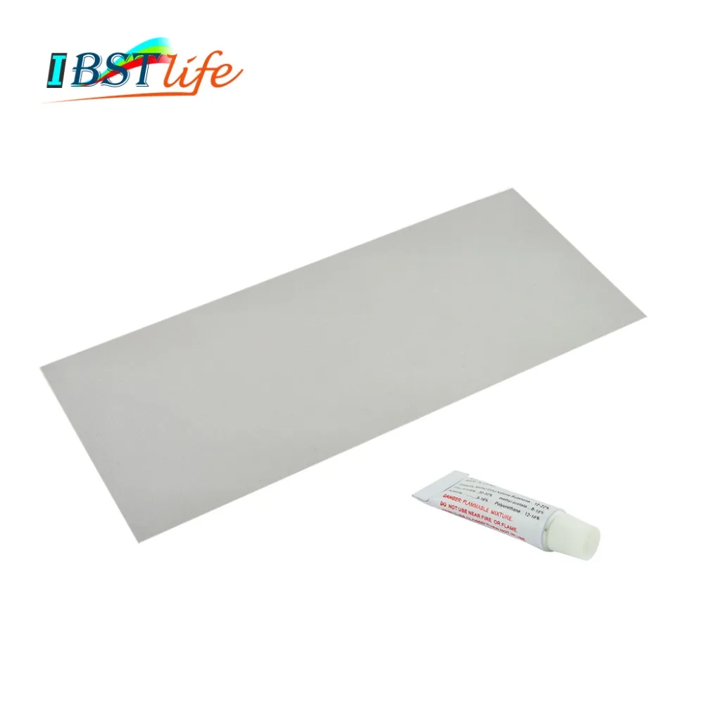 

370*150mm Inflatable Boat Kayak Special Gray PVC Repair Patch Kit With Glue Waterproof Patch Rib Canoe Dinghy Float