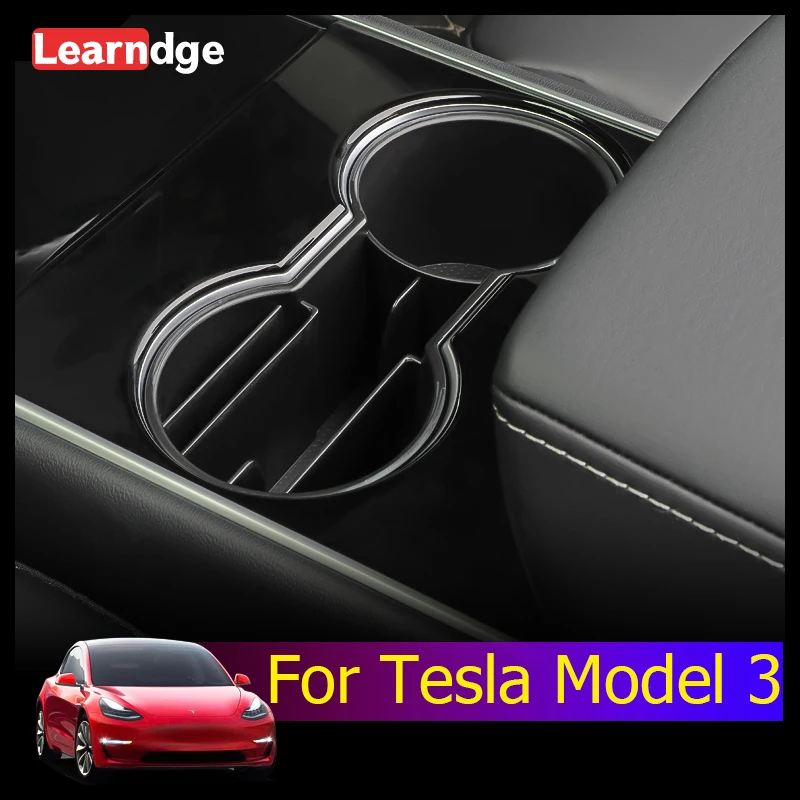 

Learndge Tesla Model 3, центральная консоль автомобиля, контейнер для хранения стаканов с водой для Tesla Model 3 Y, аксессуары для интерьера автомобиля из А...