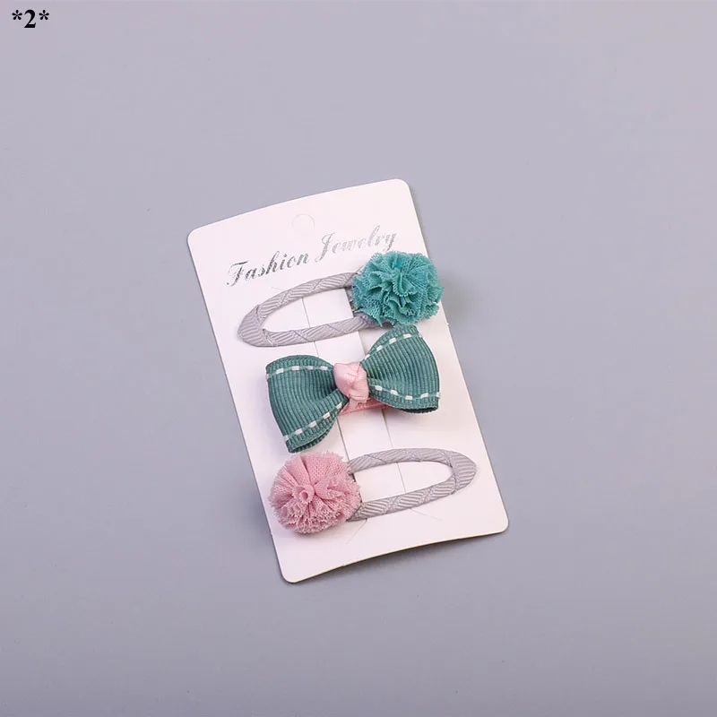 

3pcs/Set Cute Baby Girl Hair Clips Kids Bowknot Hairpins Barrettes Lovely BB Clips Newborn Headwear Hair Accessories for Girls