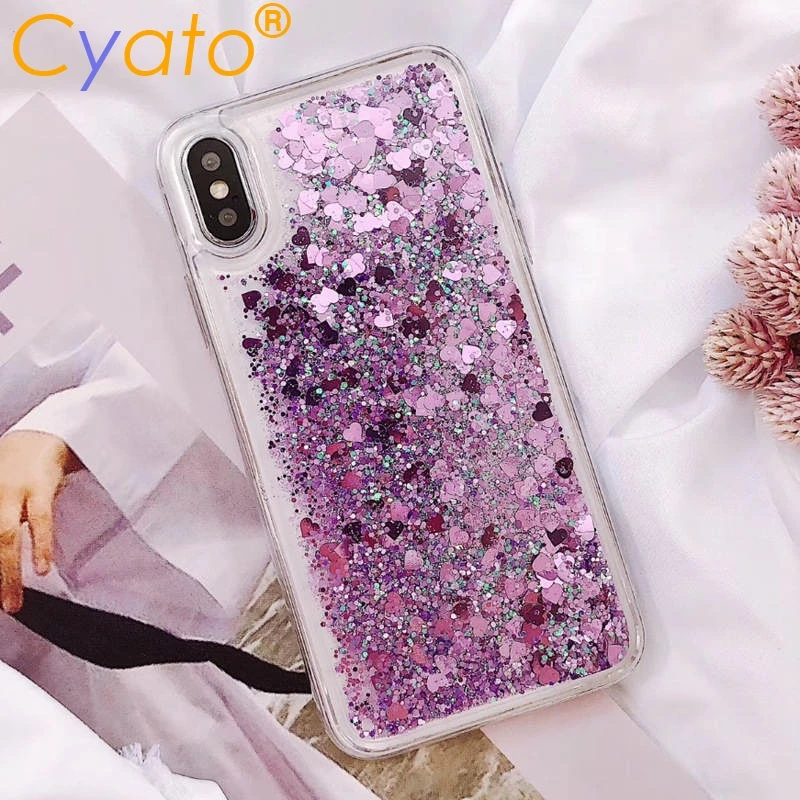 Чехол CYATO с жидкостью для Huawei Y5 Y6 Y7 Y9 Prime 2018 милый блестящий чехол блестящими