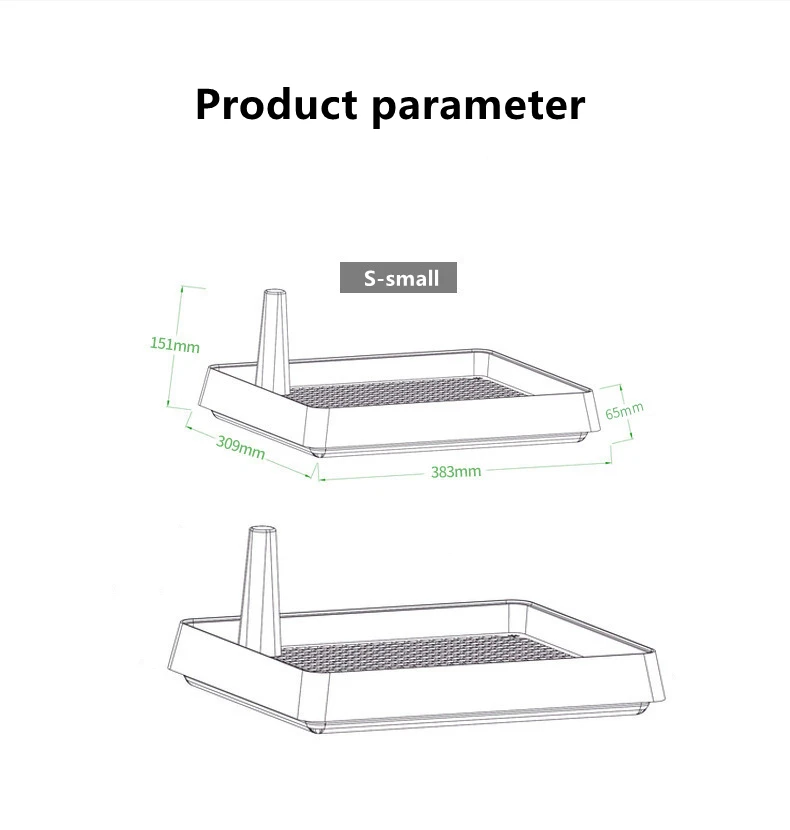 Товары для собак горшок кошек пластиковый поднос с стойкой легко чистится