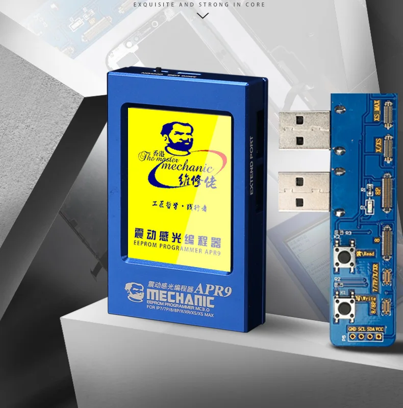 

MECHANIC APR9 LCD Photoreceptor repair programmer For iPhone 7G/7P/8G/8P/X/ X/XR/XS/XSM Vibration Code Modification