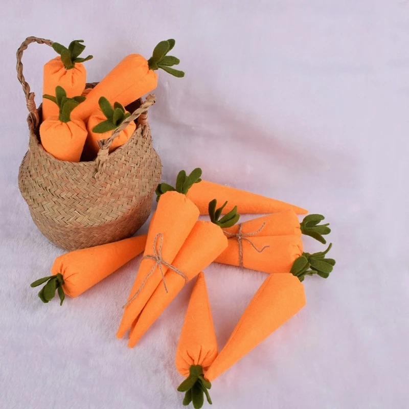 

Easter Non-woven Carrot Banner Party Props Ornament Pendant Flag Wall Decoration