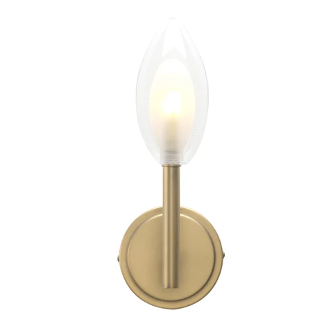 Настенный светильник Permo, простой стиль, с одной головкой, прямой столб, прозрачный, диаметр 9 см, 14 см, внутренний стеклянный абажур в форме яйца