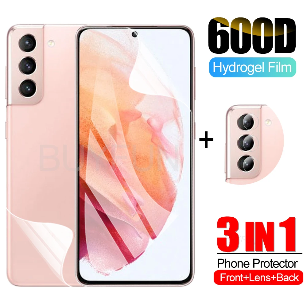 

3-в-1 гидрогель пленка для Samsung Galaxy S21 Plus протектор экрана из закаленного стекла для камеры Защитная пленка для samsung galaxy s21 ультра samsang экран + кр...