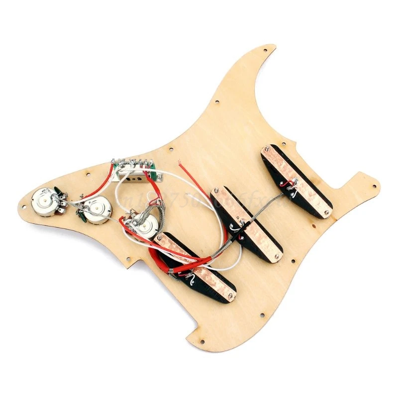 OOTDTY SSS Prewired Pickguard 3 Одиночная катушка 5 позиционный переключатель звукоснимателя