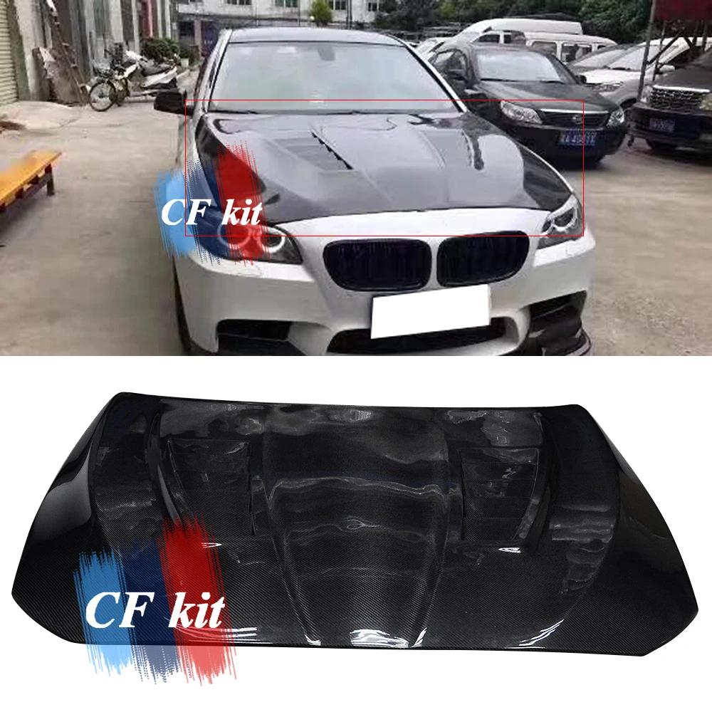 Комплект CF из натурального углеродного волокна чехол для капота автомобиля