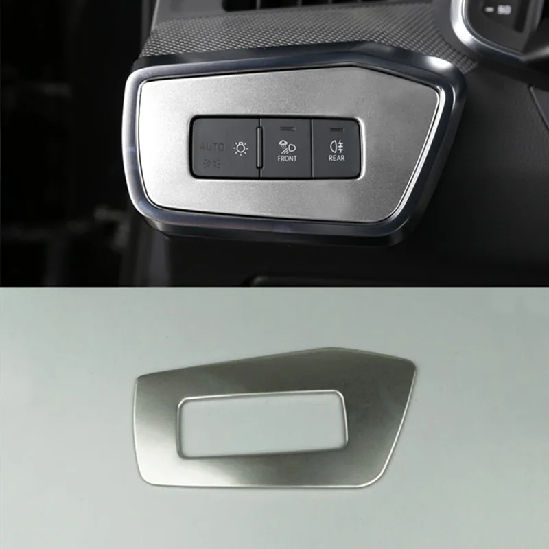 head lamp frame Накладка на багажник автомобиля Hnadle декоративная рамка, обшивка, накладка-наклейка для Audi A6 C8 авто аксессуары из нержавеющей стали - Название цвета: head lamp frame