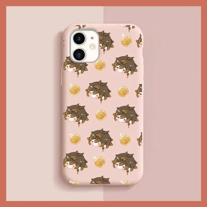 

TOPLBPCS Genshin Impact Zhongli Phone Case Soft Solid Color for iPhone 11 12 13 mini pro XS MAX 8 7 6 6S Plus X XR