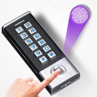 rfid metal door entry fingerprint recognition software biometric keyless door lock waterproof access controller