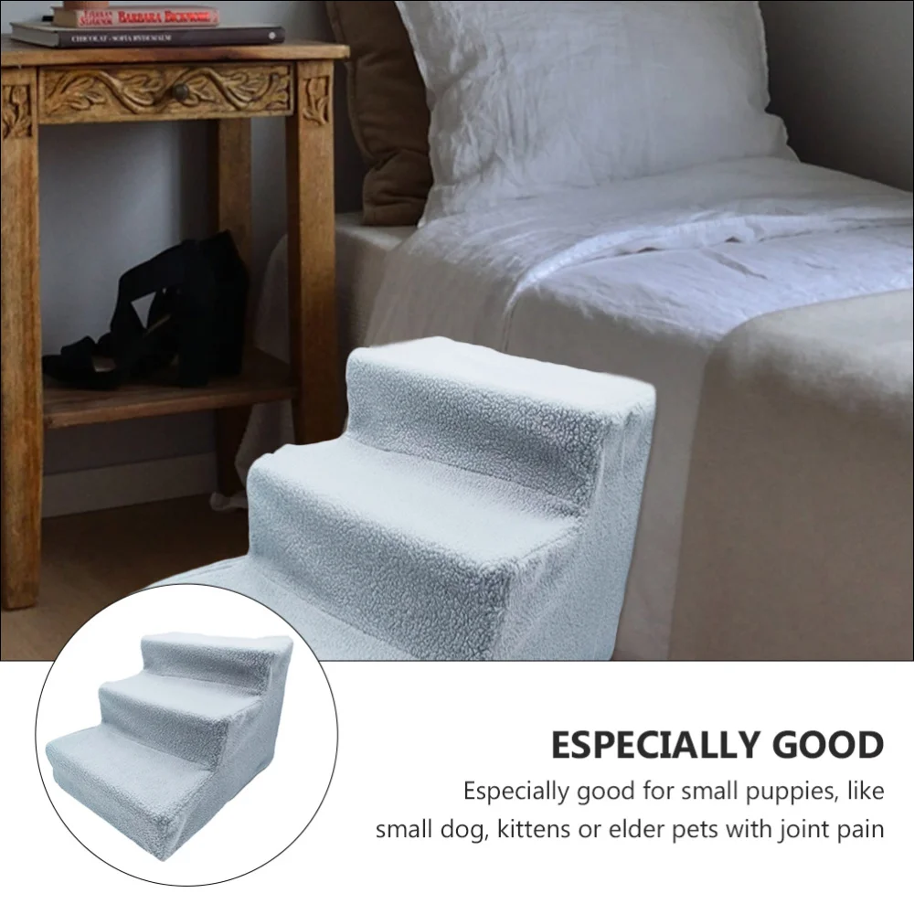 

Pet Step Ladder Dog Cat Stairs Ramp for Sofa Bed Couches Puppy Climbing Stairs