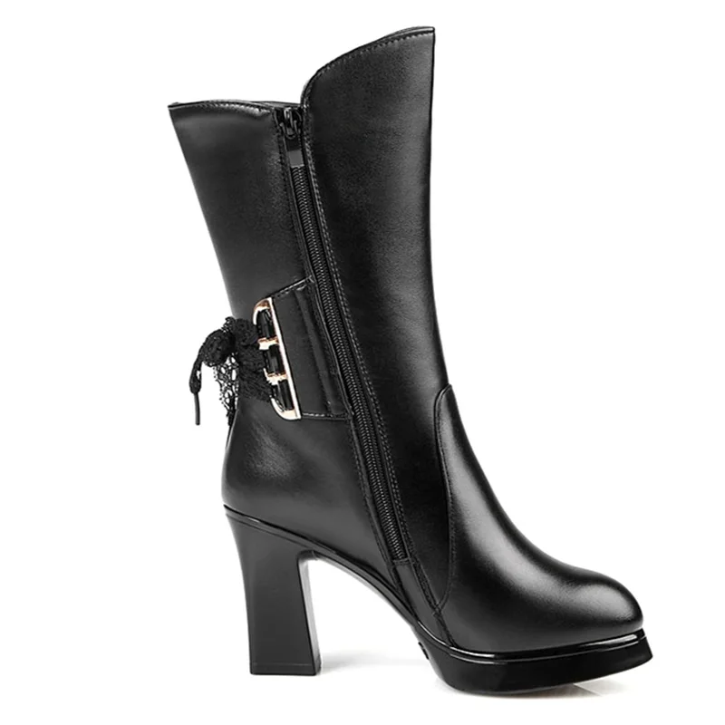 2020 г. женские высокие сапоги новые зимние из натуральной кожи с шерстью