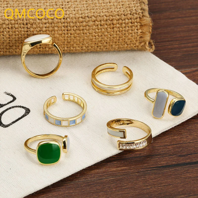 

Classic Geometry Silver Color Ring Korean Simple Women's Personality Light Luxury Open Adjustable Ring Fashion Exquisite Jewelry