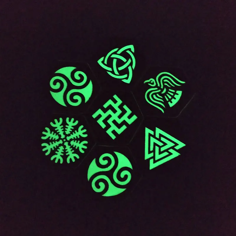 Скандинавский Викинг Компас Руна логотип светящийся патч Снежинка птица