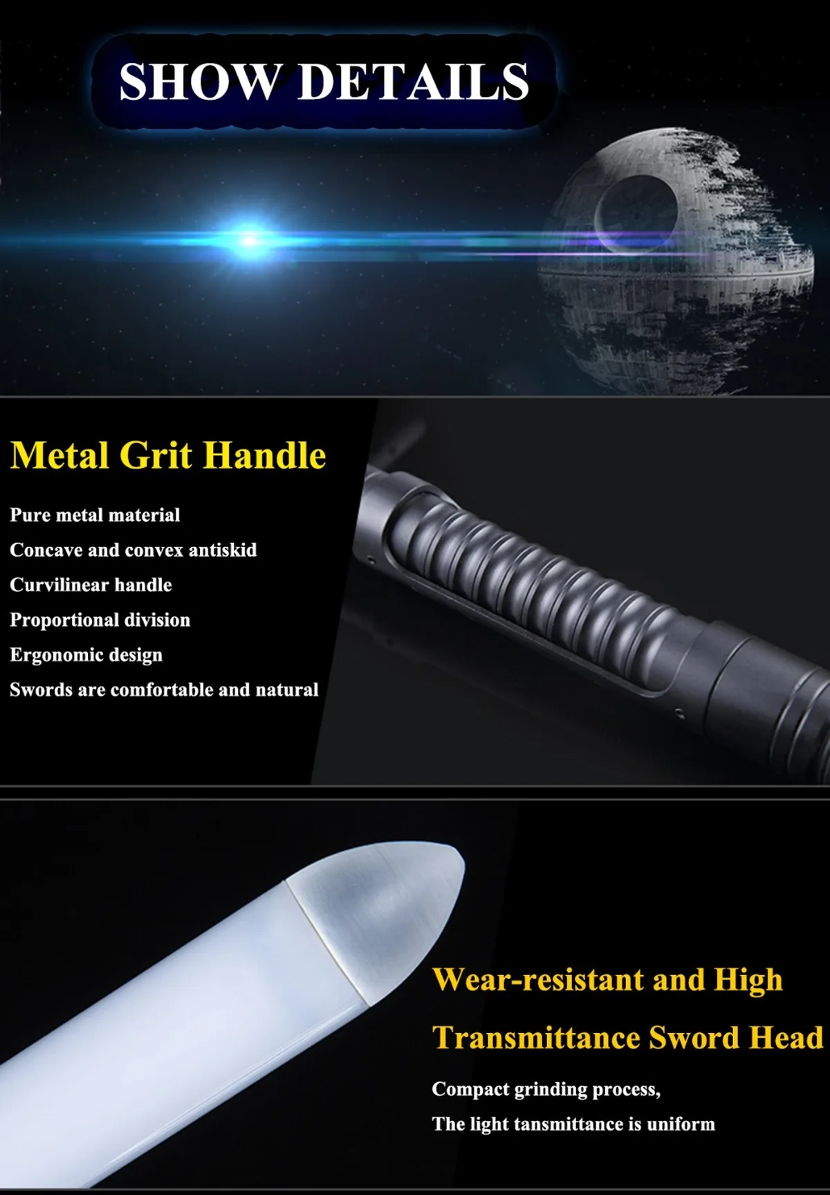 Меч с металлической ручкой съемным мечом и красной вспышкой|Новизна освещения| |