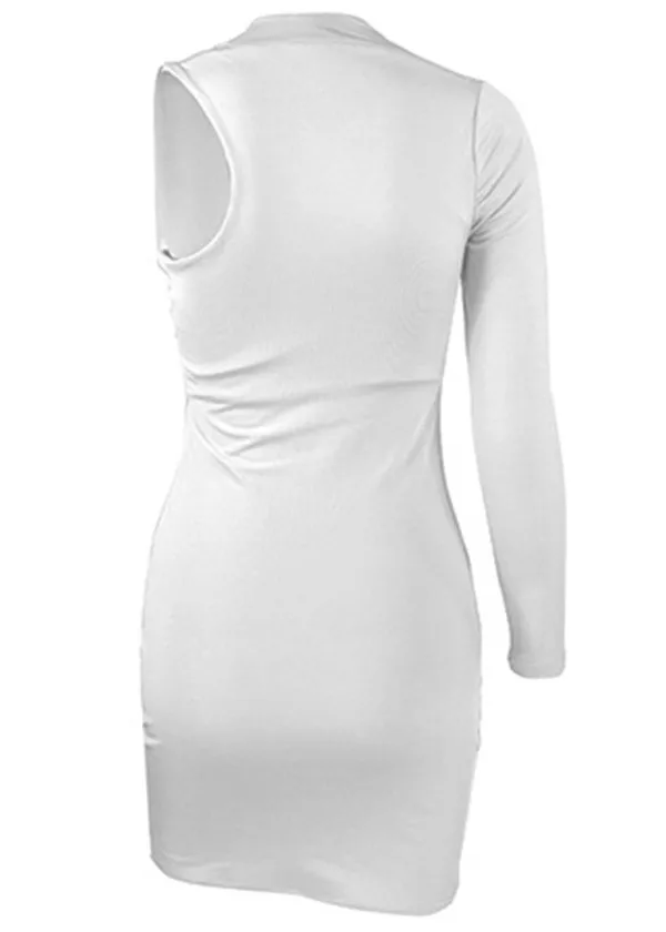 

Dress Women's Sexy single shoulder Solid Mini Sexy Slim A-line Version femme robe Design winter Woman's dress