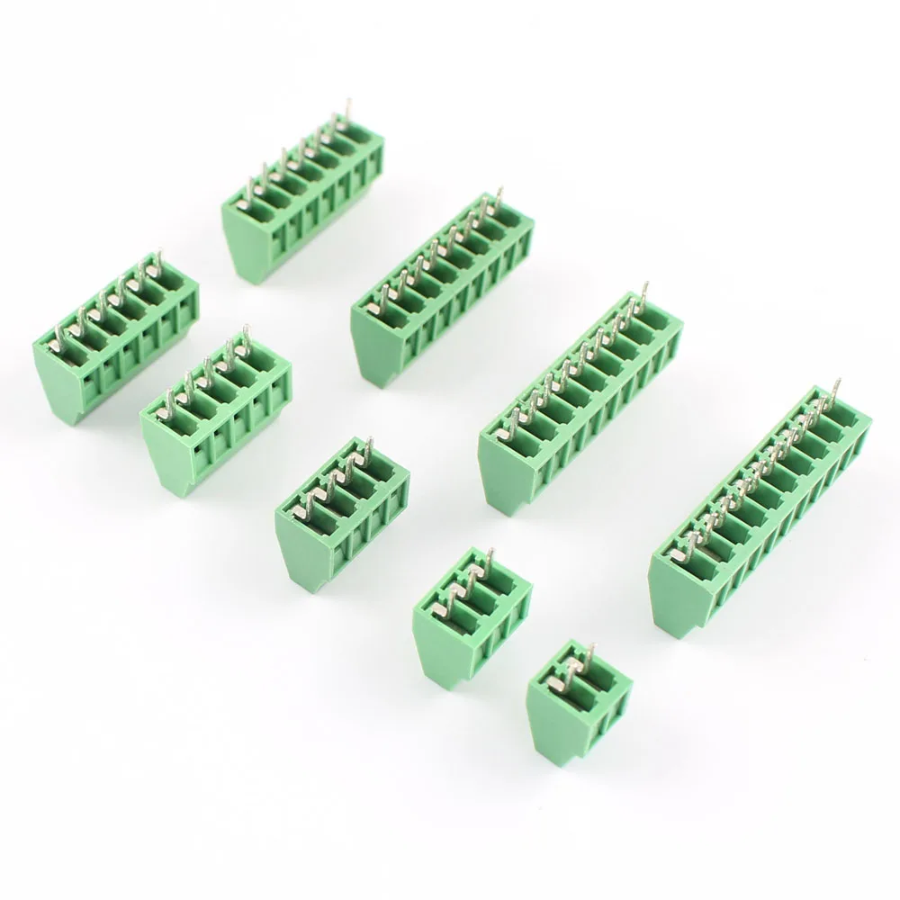 5 шт. 2 54 мм 0 1 "шаг 2P 3P 4P 5P 6P 7P 8P 9P 10 P PCB винтовая Клеммная колодка соединитель