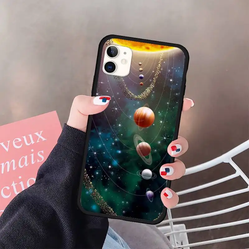 

Star Moon Space Planet art Phone Case for iPhone 11 12 pro XS MAX 8 7 6 6S Plus X 5S SE 2020 XR