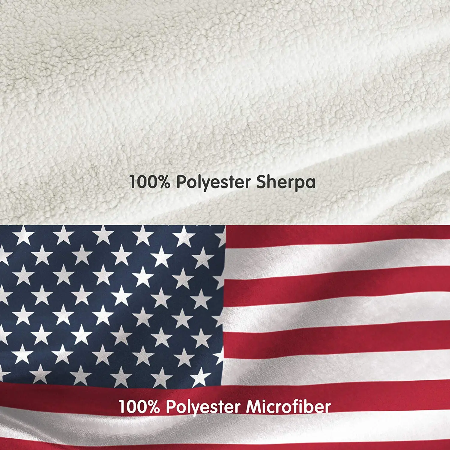 Одеяло с подкладкой из шерпы премиум класса американским флагом супермягкая