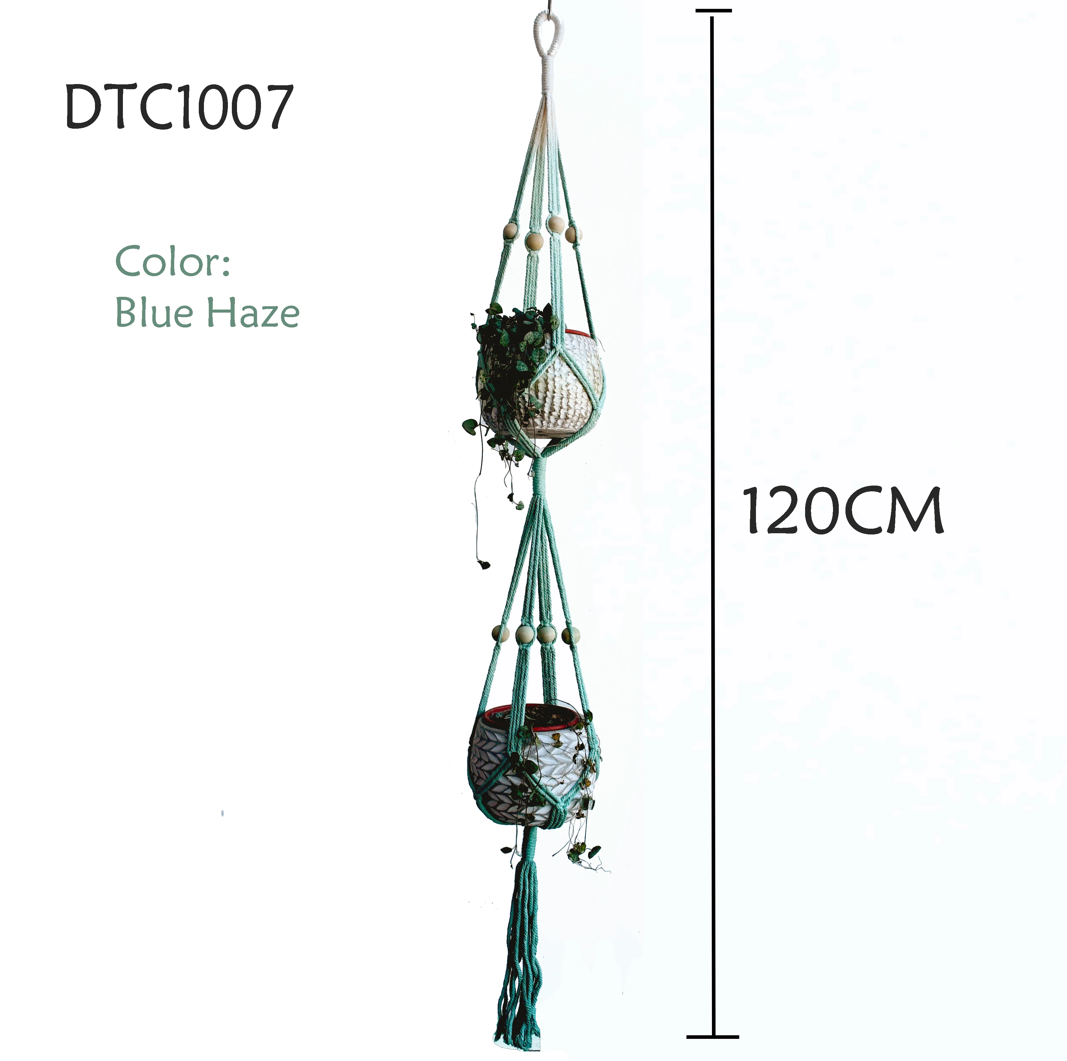 

Handmade macrame plant hanger 2 layer plant hanger plant hanging pot holder dyeing Gradient colour