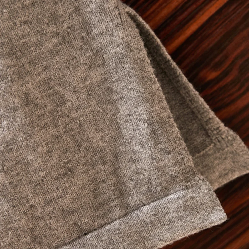 Женское осенне-зимнее платье-свитер с высоким воротником новинка 2020 Модный