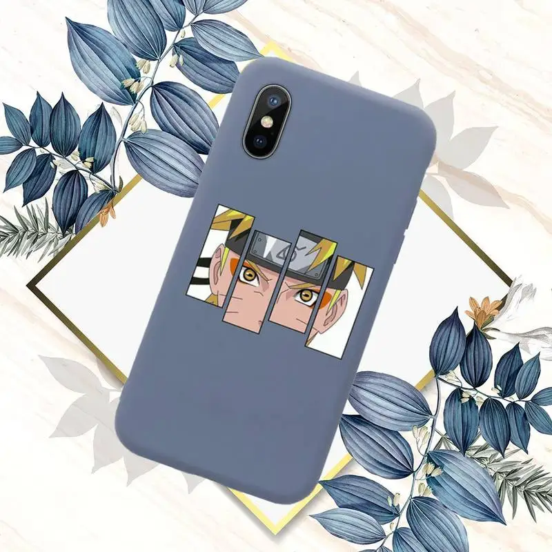 

Naruto uzumaki Itachi Uchiha Phone Case Blue Candy Color for iPhone 11 12 mini pro XS MAX 8 7 6 6S Plus X SE 2020 XR