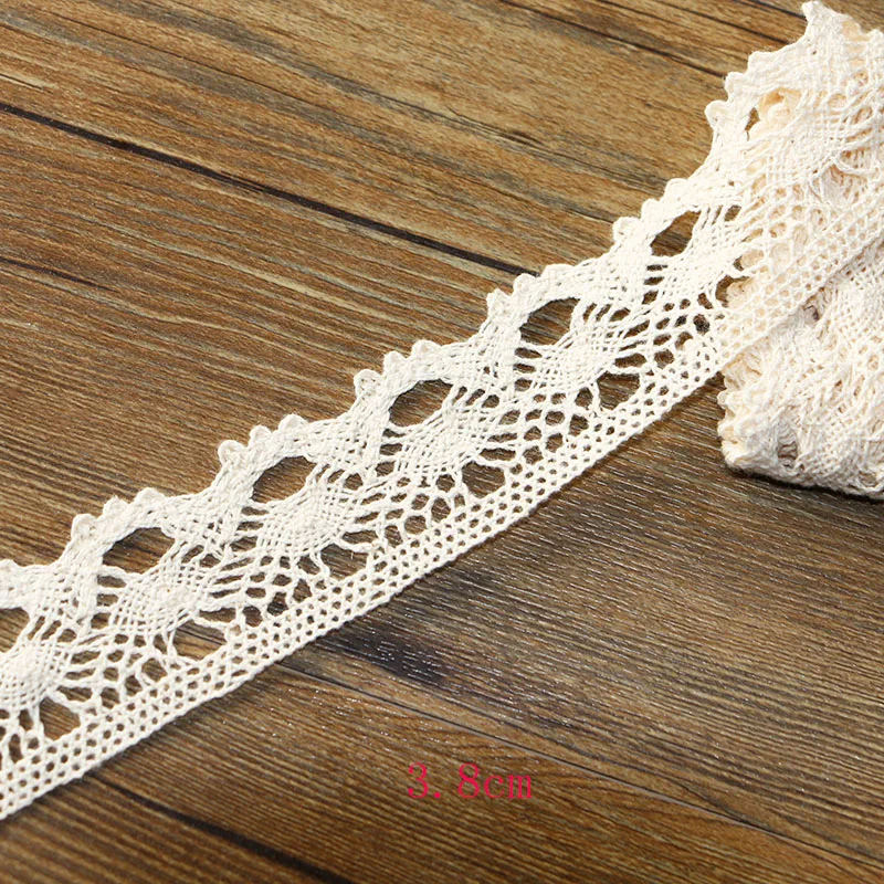 3.8cm 5yards 2-6 см 5 ярдов цветные кружева высокого качества Кружева Хлопок Кружева Шитье домашнего интерьера аксессуары для одежды DIY материал - Цвет: 3.8cm 5yards