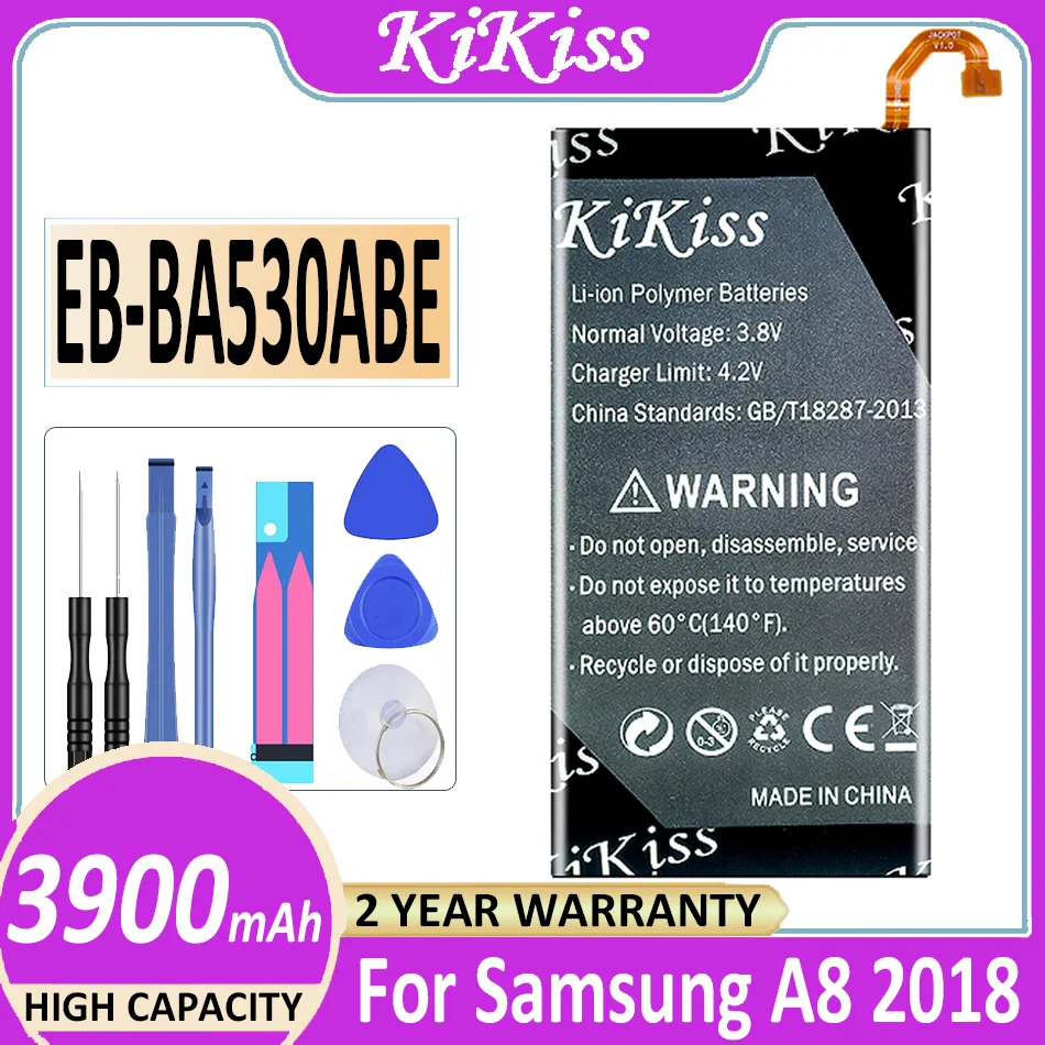 

Original KiKiss Battery 3900mAh EB-BA530ABE for Samsung Galaxy A8 2018 A530 SM-A530F SM-A530N A530N Bateria