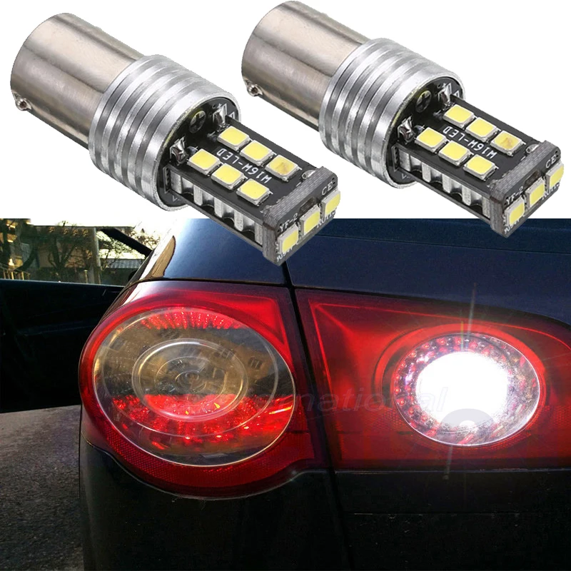 Светодиодная автомобильная лампа Canbus 2 шт. DRL белый свет 1156 BA15S P21W для Volkswagen VW Passat CC