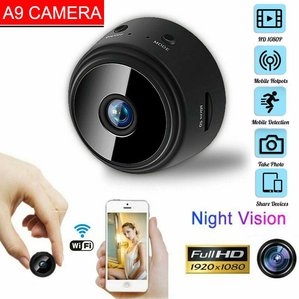 A9 мини 1080P Full HD маленькая Wifi камера IP ИК ночного видения микро обнаружения