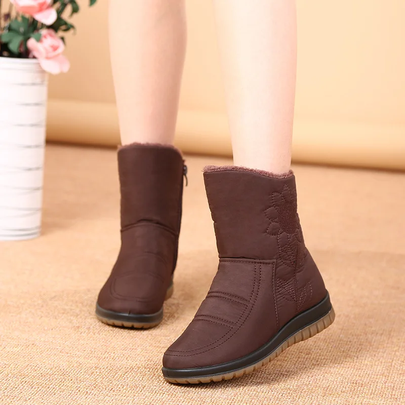Новинка хлопковая обувь для среднего возраста ботинки матери женские зимние