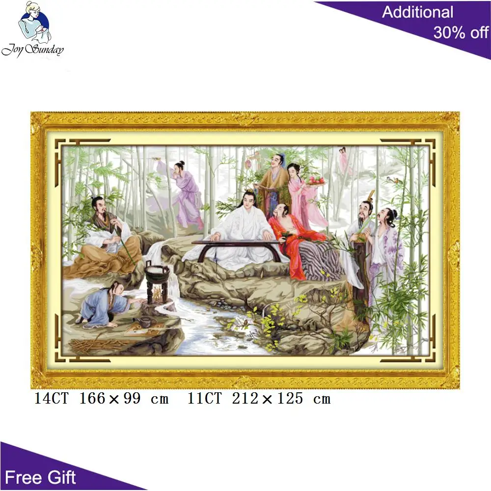 Вышивка Joy Sunday в китайском старинном стиле R174 домашний декор подсчитанный и