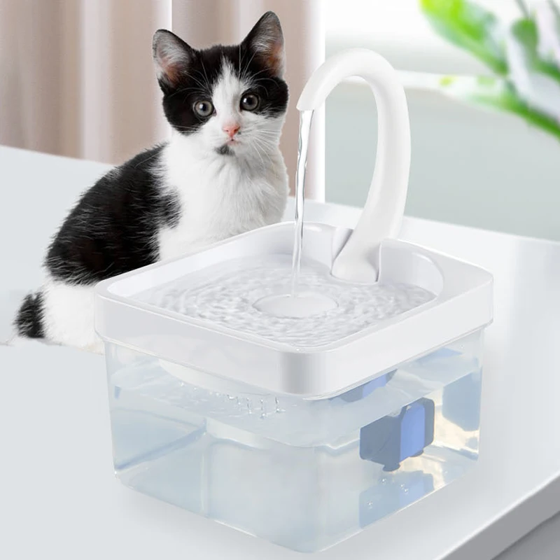 2021 New Intelligent Cat Drinking Water Fountain Automatic Dog With LED Light Drinker Feeder Pet Circulating Water Dispenser