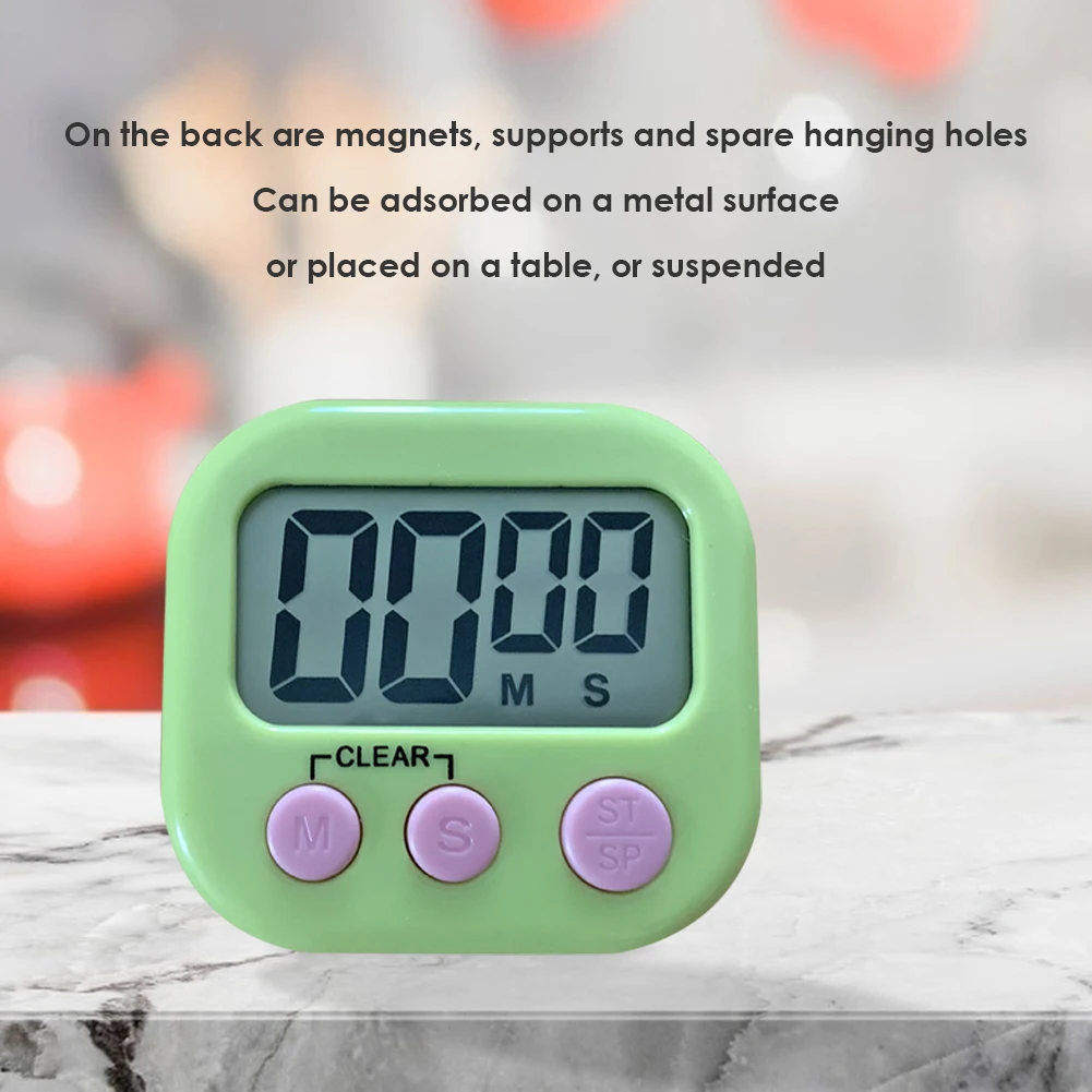 magnetic lcd electronic screen timer cooking digital display table countdown alarm clock stopwatch with stand for kitchen free global shipping