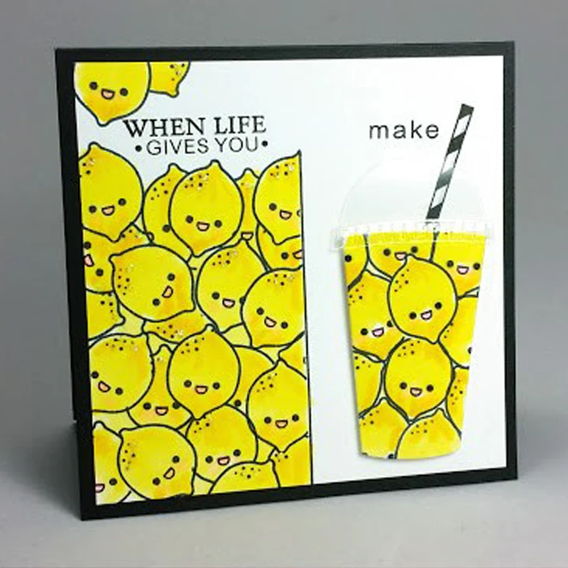 Прозрачные штампы когда жизнь дарит вам Лемон для самостоятельного изготовления