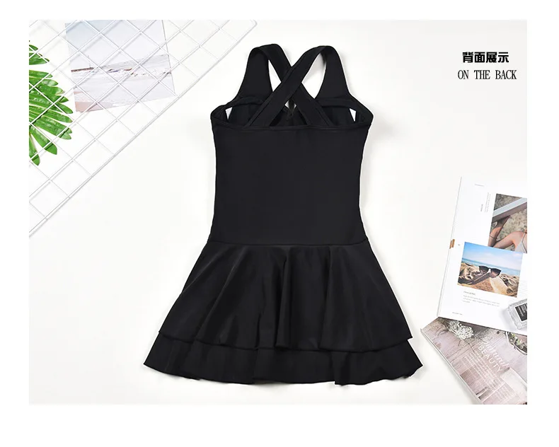 

Women One-Pieces Swim Dress With Flared Skirt Swimwear Cover-Up Swimsuit Female Bathing Suit Monokini Dress
