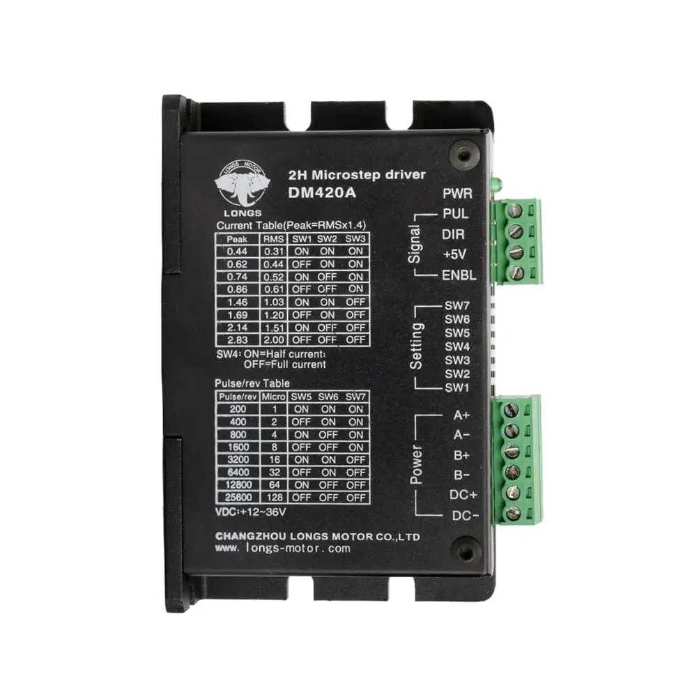 Лучшие продажи! Longs шаговый/шаговый двигатель DM420A 36В 2.83A 128 микро для Nema 17