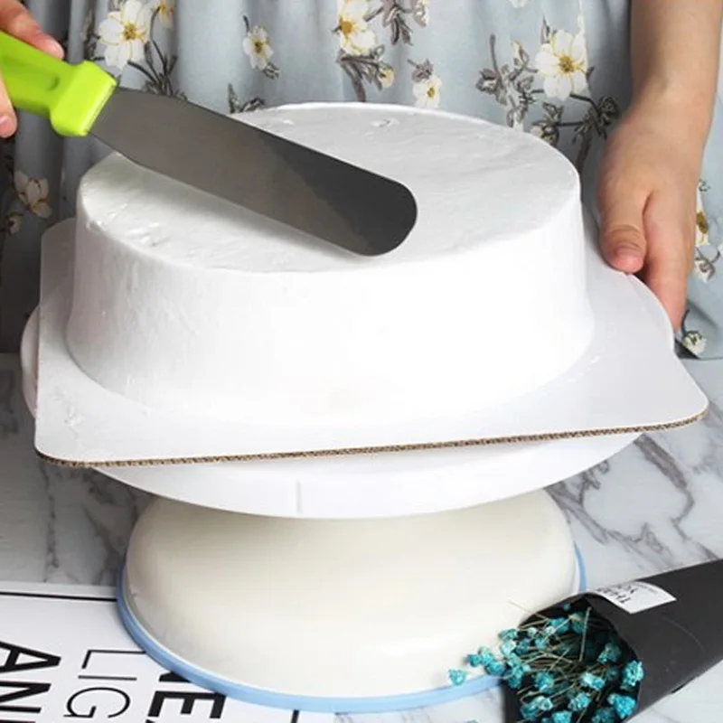 DIY Rotating Cake Baking Tool Stand Plastic Table Turntable Decorating 7*28Cm 10 Inch | Дом и сад