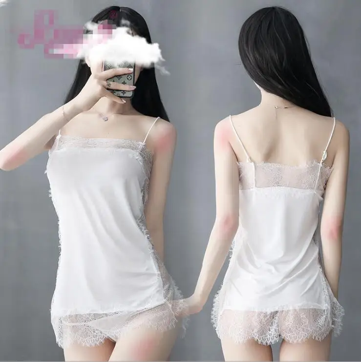 

ladies Sling sexy nightdress sexy lingerie set temptation eyelash side perspective passion temptation