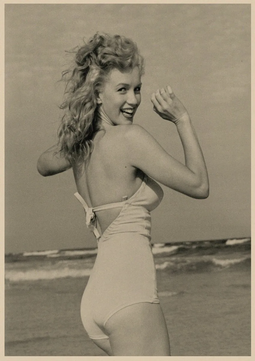Marilyn Monroe Ретро плакат крафт-бумага бумажный настенный стикер настенное искусство