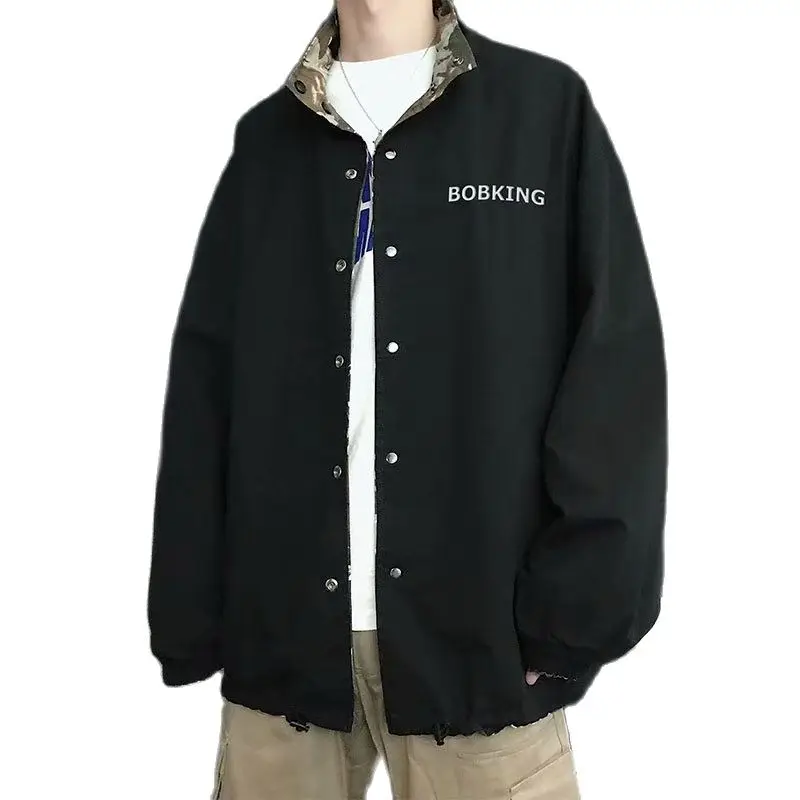 

2021New Ietterwork Embroidered Loose Camouflage Jacket For Men To Wear Both Instagram Trends, Hong Kong Fashion Versatile Jacket