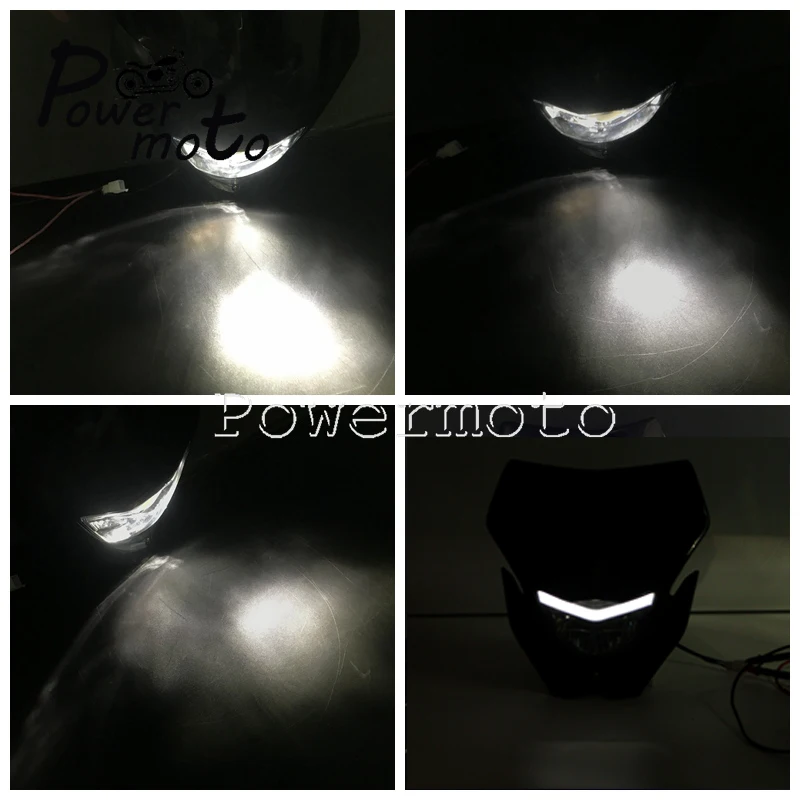 Передняя светодиодная противотуманная фара для мотокросса маска ходовой фары