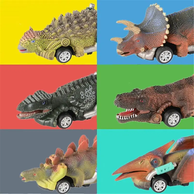 900C тянуть обратно принт машинок и динозавра игрушки: 6-стронние Кубики-пакет с