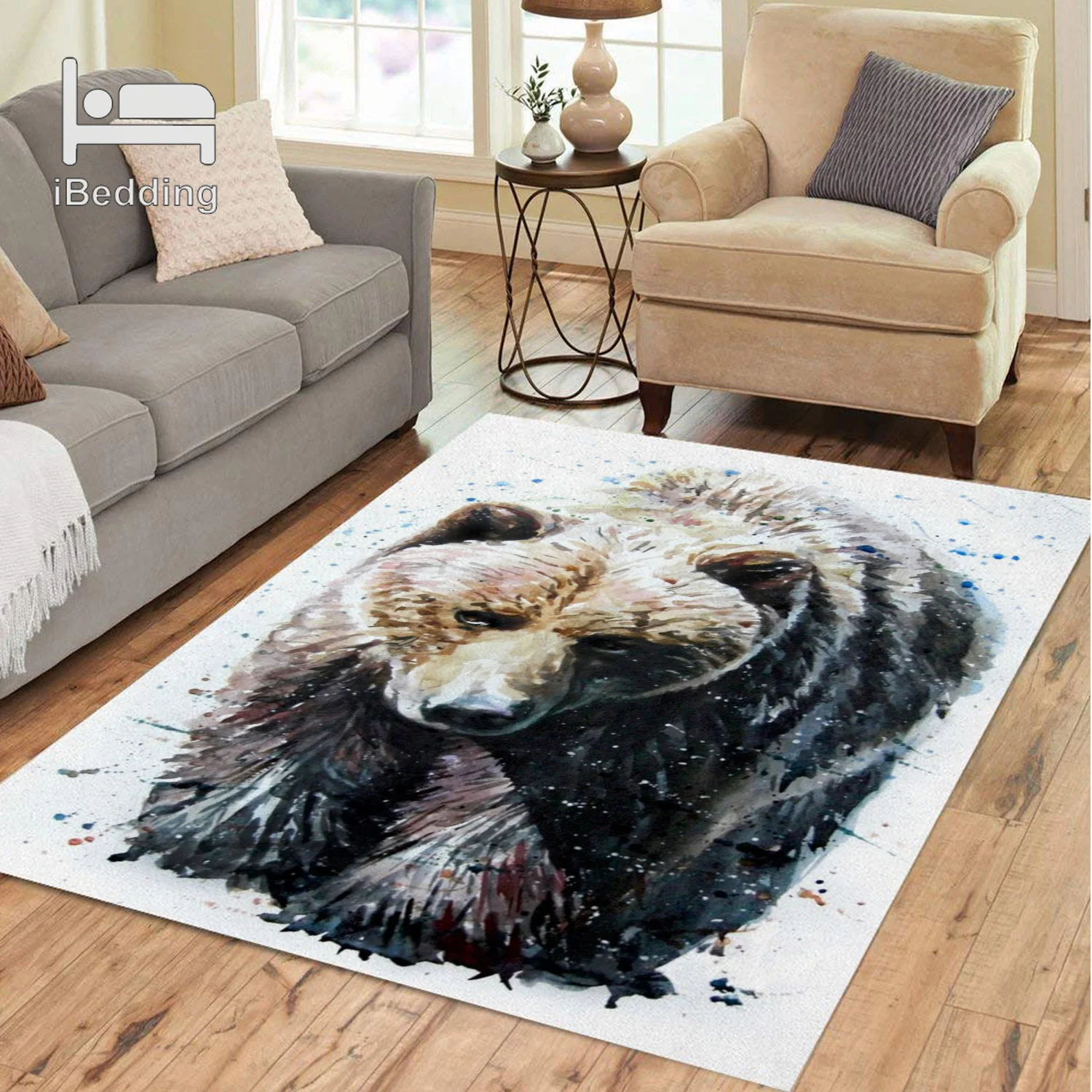 Детский комбинезон с принтом Медведь и Полар флиса картина c медведем ковров