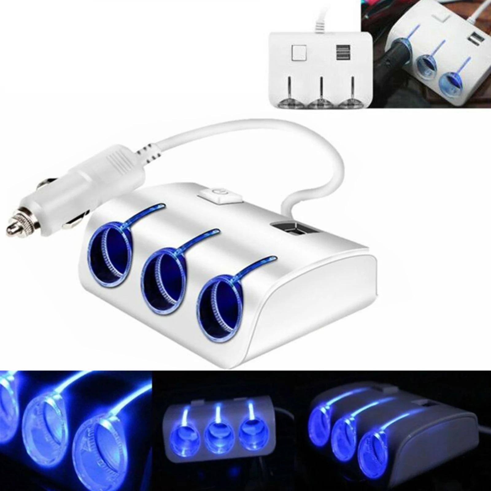 Автомобильный Зарядное устройство адаптер для автомобильного прикуривателя