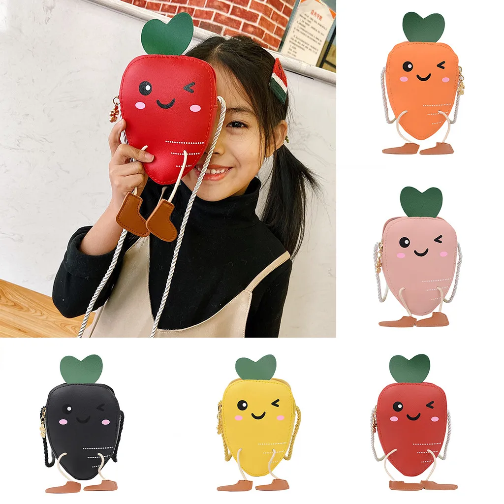 

Kid's Children Girls Cute Cartoon Radish Messenger Crossbody Bag Shoulder Bags Single Shoulder Bags sacs port paule